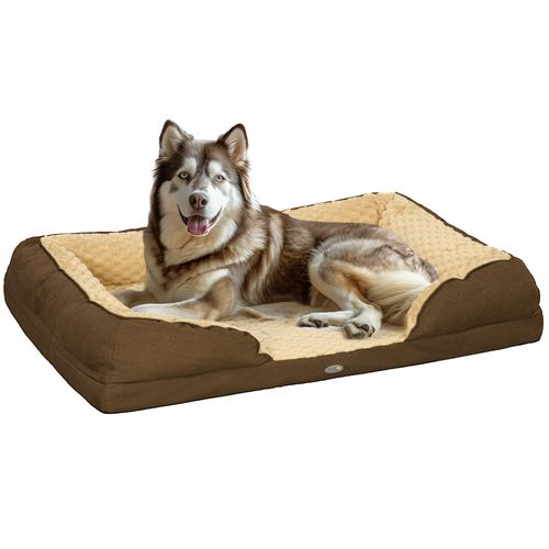 PawHut Dog Bed Calming Pet Bed Dog Mattress for Large Dogs - Brown | Luxury Home Accessories | Heulog Glow