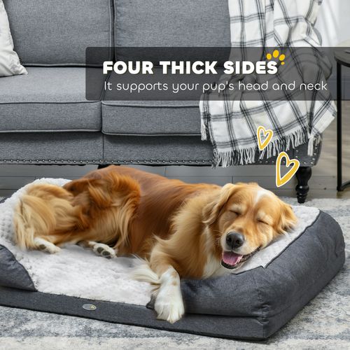PawHut Dog Bed Calming Pet Bed Dog Mattress for Large Dogs - Charcoal Grey | Luxury Home Accessories | Heulog Glow