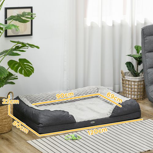 PawHut Dog Bed Calming Pet Bed Dog Mattress for Large Dogs - Charcoal Grey | Luxury Home Accessories | Heulog Glow