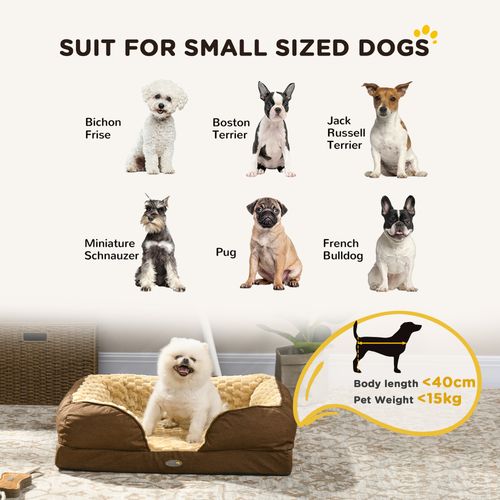 PawHut Dog Bed Calming Pet Bed Dog Mattress for Small Dogs | Luxury Home Accessories | Heulog Glow