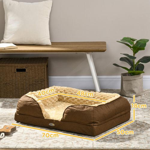 PawHut Dog Bed Calming Pet Bed Dog Mattress for Small Dogs | Luxury Home Accessories | Heulog Glow