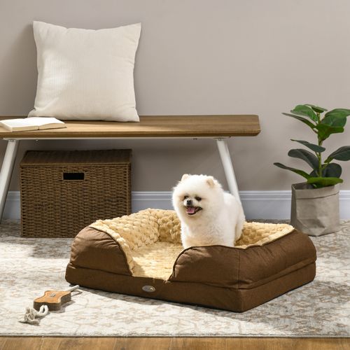 PawHut Dog Bed Calming Pet Bed Dog Mattress for Small Dogs | Luxury Home Accessories | Heulog Glow