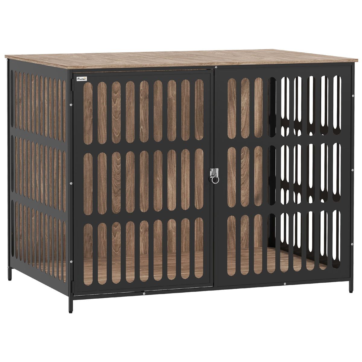 PawHut Dog Crate Furniture with Anti-Chew Resistant Mesh for Medium Dogs | Luxury Home Accessories | Heulog Glow