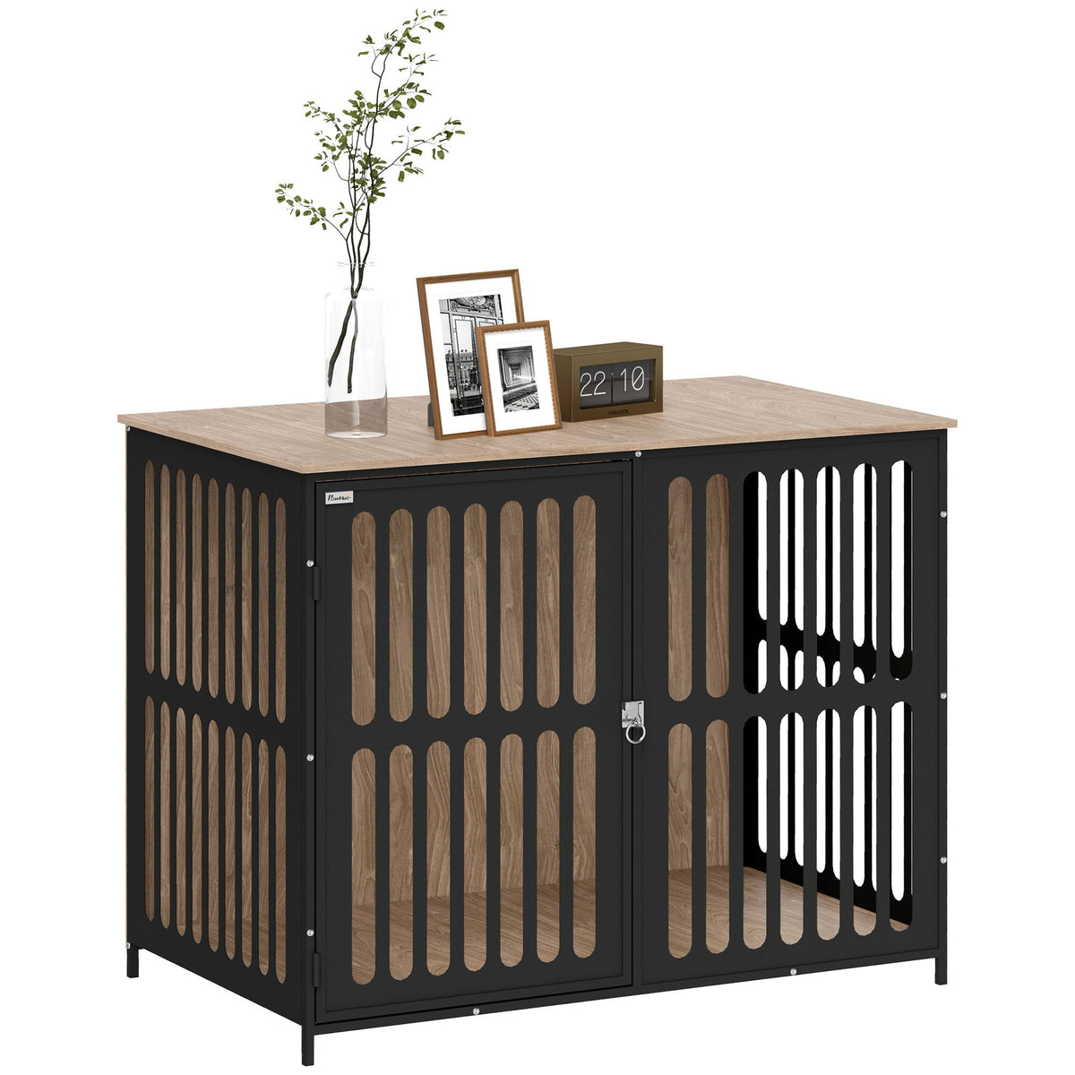 PawHut Dog Crate Furniture with Anti-Chew Resistant Mesh for Medium Dogs | Luxury Home Accessories | Heulog Glow