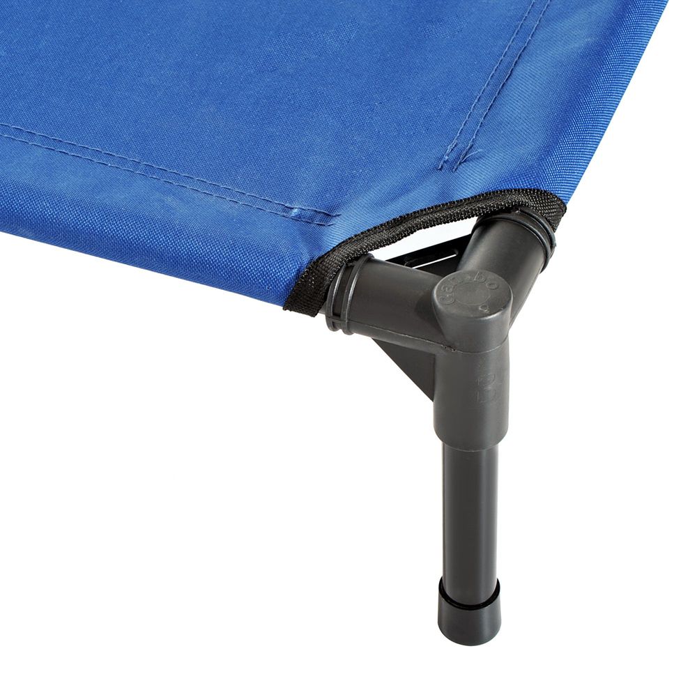 PawHut Elevated Pet Bed Portable Camping Raised Dog Bed w/ Metal Frame Blue (Medium) | Luxury Home Accessories | Heulog Glow