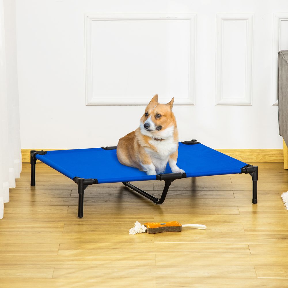 PawHut Portable Elevated Pet Bed to Raise Relax Area for Dogs and Cats with Metal Frame (Large) | Luxury Home Accessories | Heulog Glow