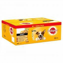 Pedigree Dog Pouches Mixed Selection in Gravy 80 Mega Pack | Luxury Home Accessories | Heulog Glow