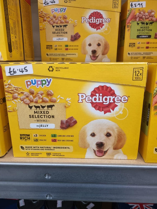 Pedigree Puppy Wet Dog Food Pouches Mixed in Jelly 12pk, 100g | Luxury Home Accessories | Heulog Glow