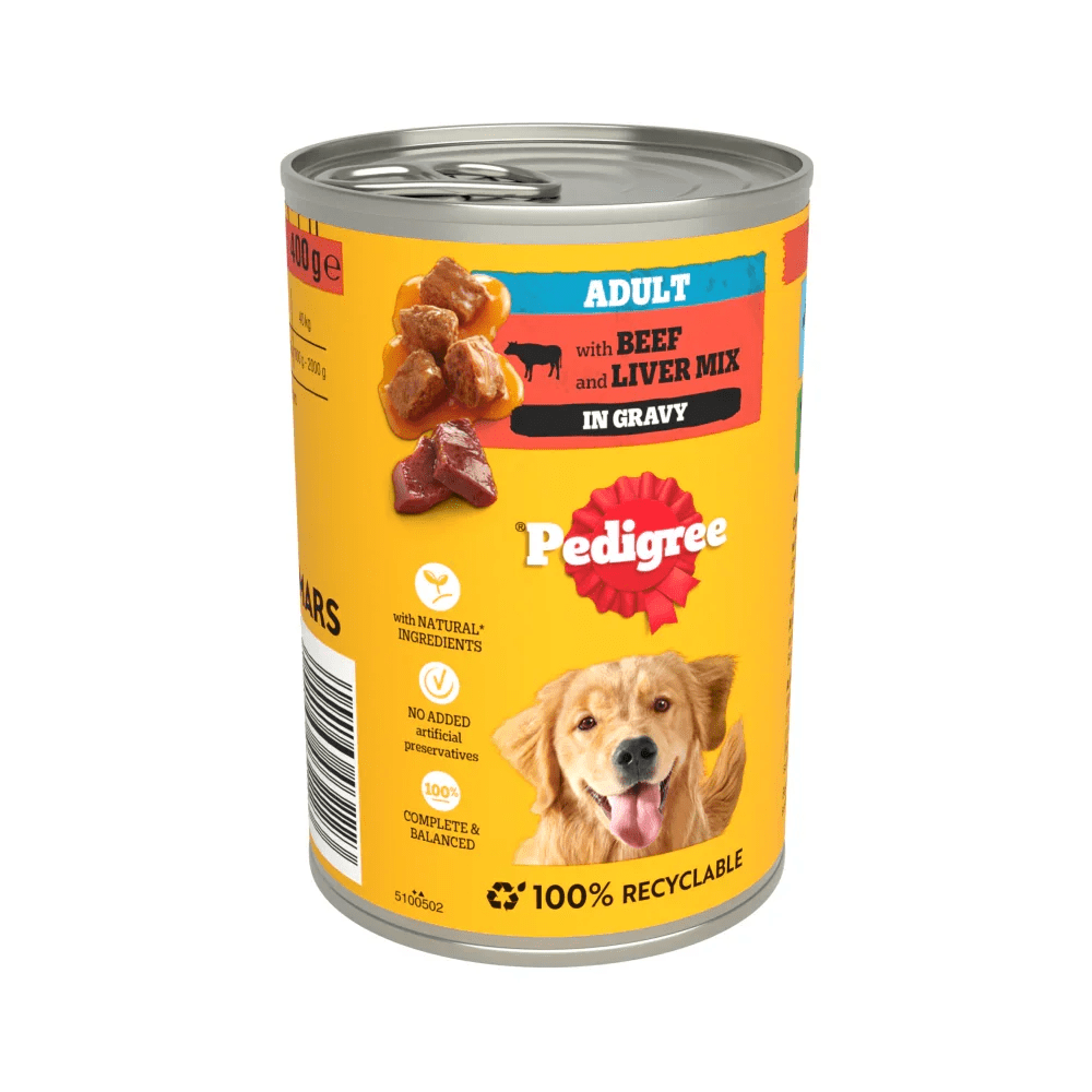Pedigree Tins Beef Chunks in Gravy 12 x 400g | Luxury Home Accessories | Heulog Glow