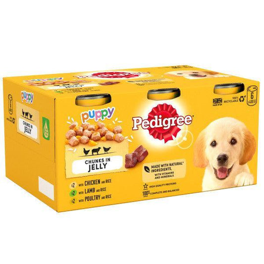 Pedigree Tins Puppy Mixed Selection in Jelly 400g x 24 | Luxury Home Accessories | Heulog Glow