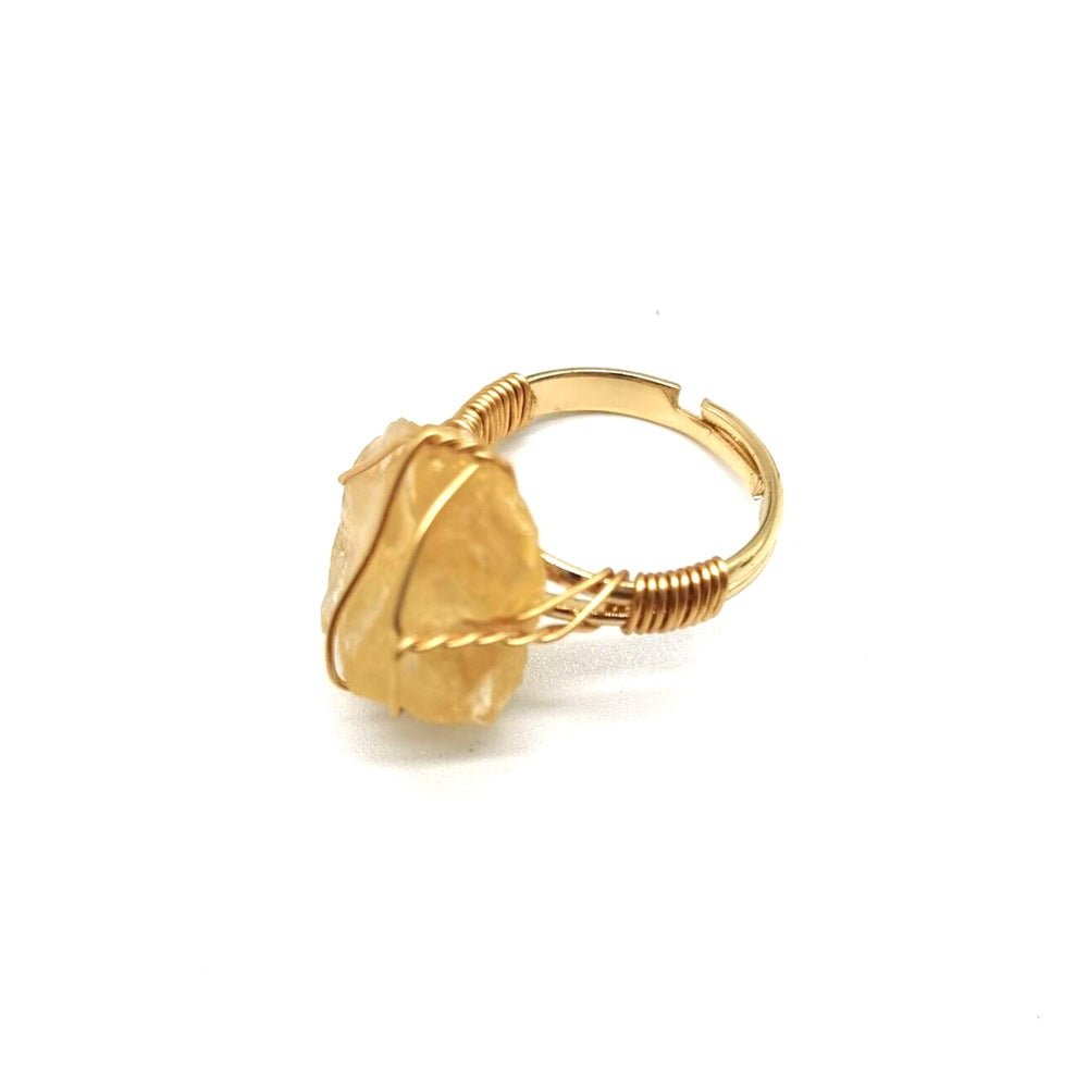 Personality Hand Wrapped Rough Stone Agate Ring | Luxury Home Accessories | Heulog Glow