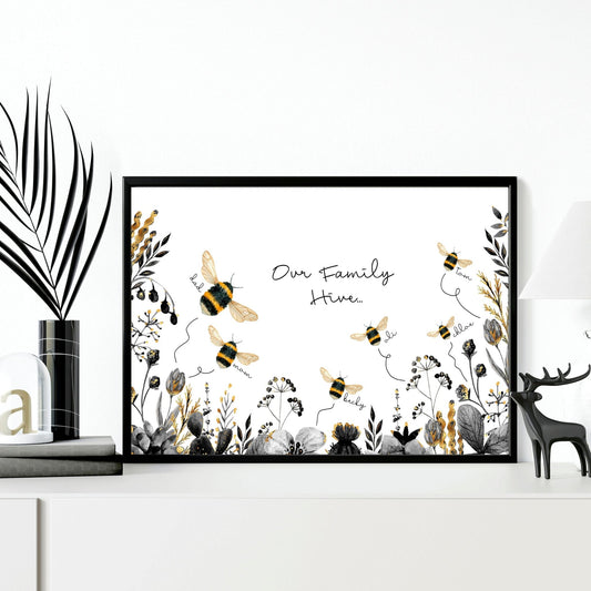 Personalized gifts family wall art print