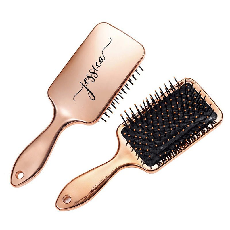 Personalized Name Hairbrush Wedding Bridesmaid Airbag Hairbrush Birthday Gift Christmas Valentine's Day Gift | Luxury Home Accessories | Heulog Glow