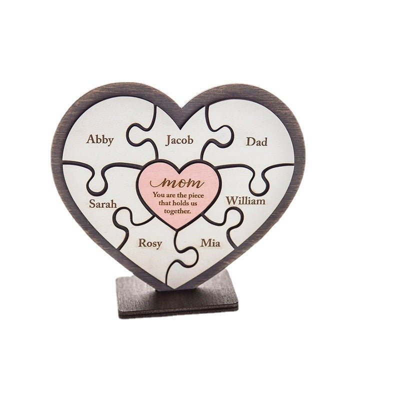 Personalized Name Wooden Puzzle Mother's Day Gift | Luxury Home Accessories | Heulog Glow