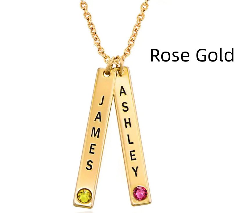 Personalized Vertical Necklace, Mother's Day Gift | Luxury Home Accessories | Heulog Glow