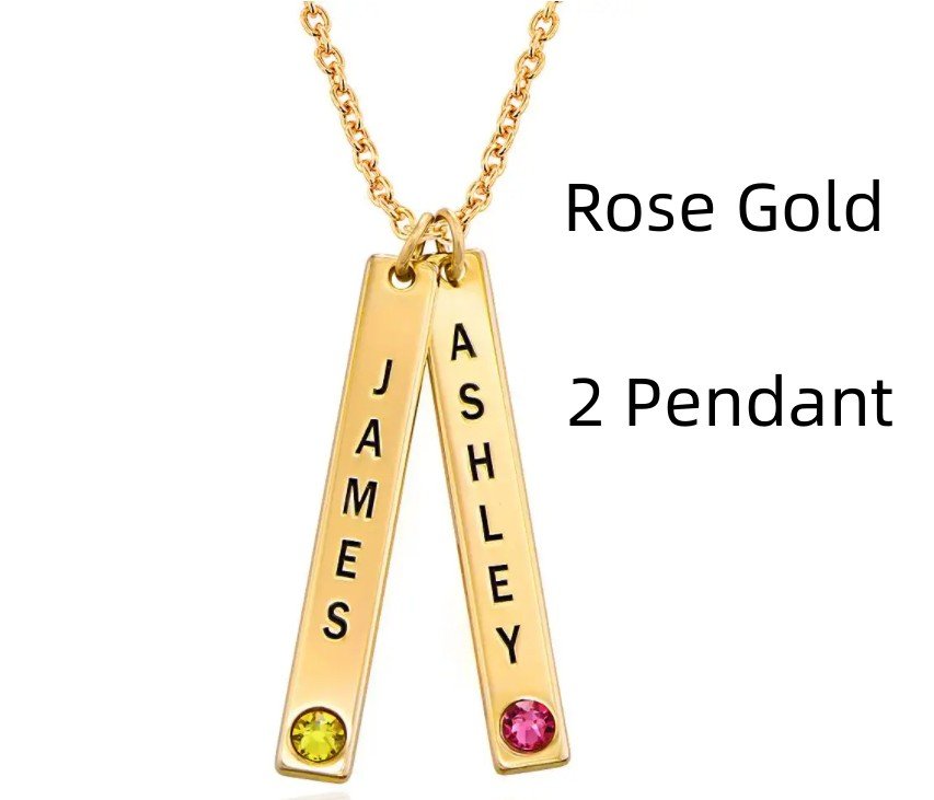 Personalized Vertical Necklace, Mother's Day Gift | Luxury Home Accessories | Heulog Glow