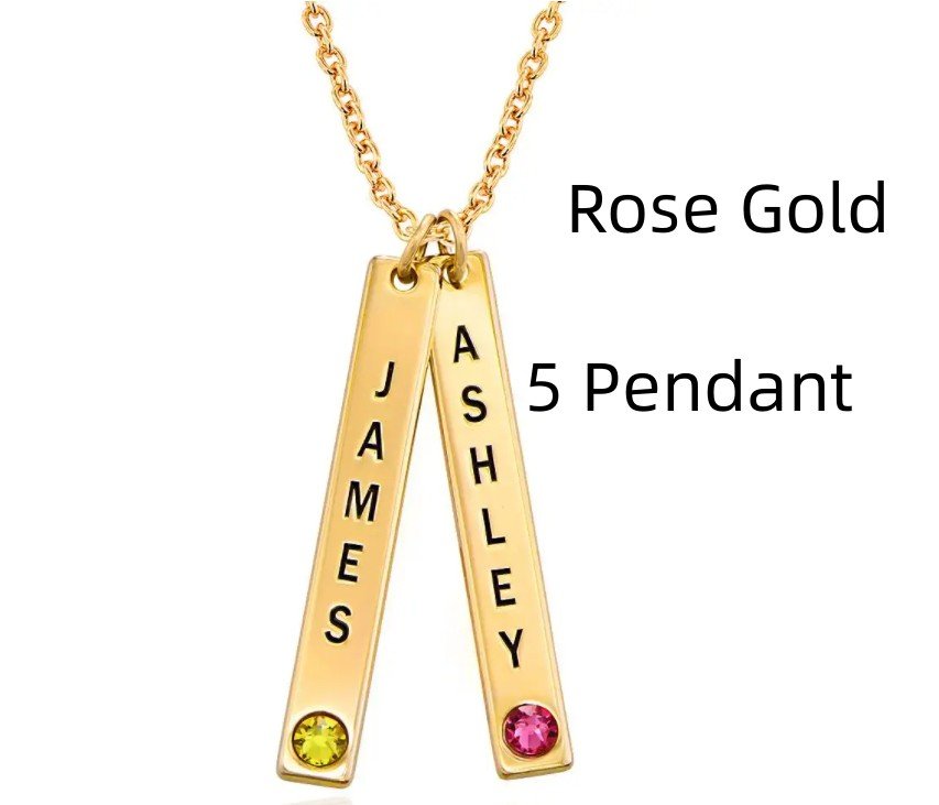 Personalized Vertical Necklace, Mother's Day Gift | Luxury Home Accessories | Heulog Glow