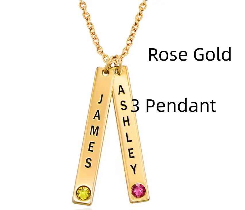 Personalized Vertical Necklace, Mother's Day Gift | Luxury Home Accessories | Heulog Glow