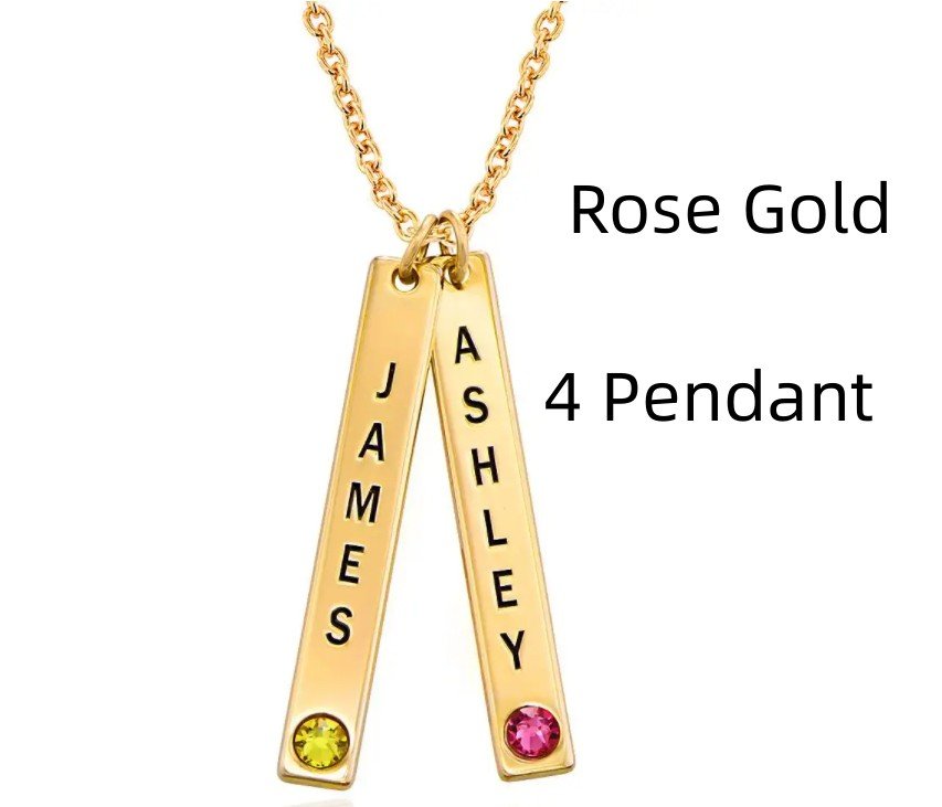 Personalized Vertical Necklace, Mother's Day Gift | Luxury Home Accessories | Heulog Glow