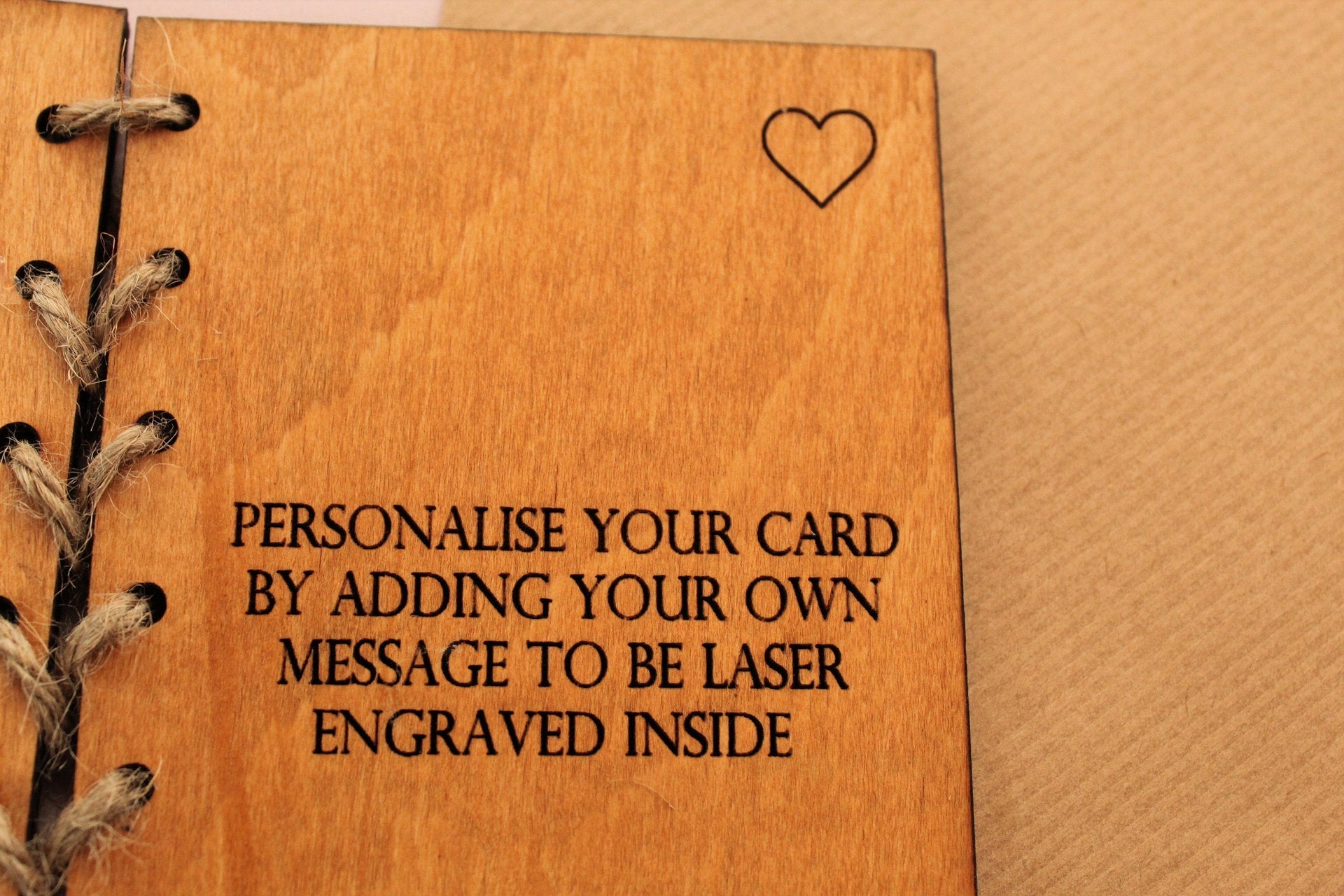 Personalized Wooden Valentine's Day Gift Card | Luxury Home Accessories | Heulog Glow