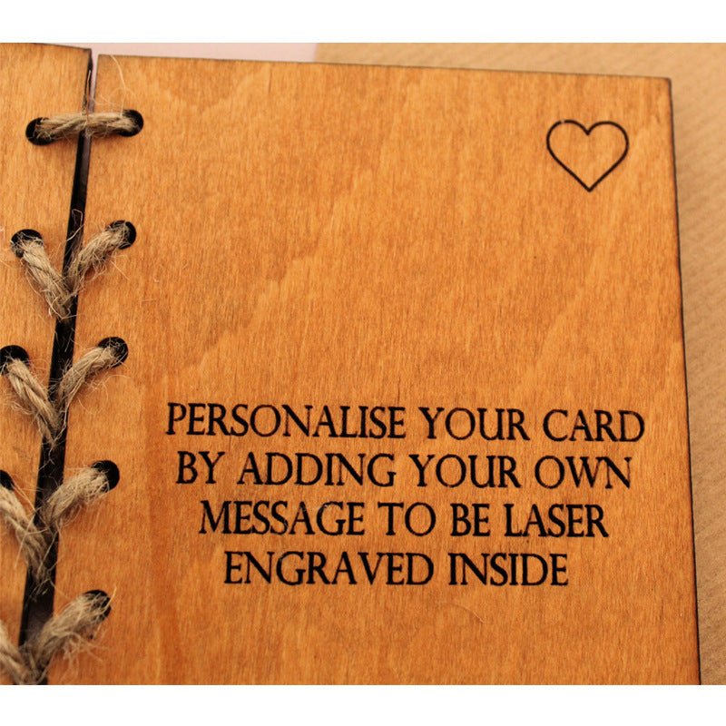 Personalized Wooden Valentine's Day Gift Card | Luxury Home Accessories | Heulog Glow