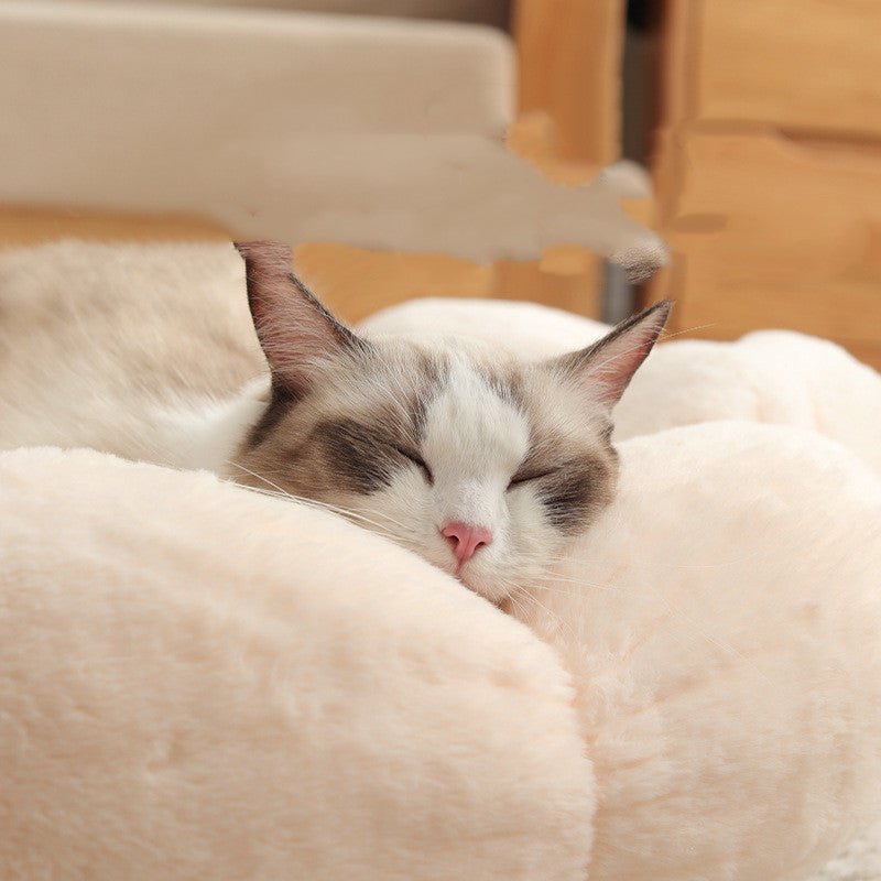 Pet Bed Mat New Pet Soft Dog Cat Blanket Flower Shaped Doghouse | Luxury Home Accessories | Heulog Glow