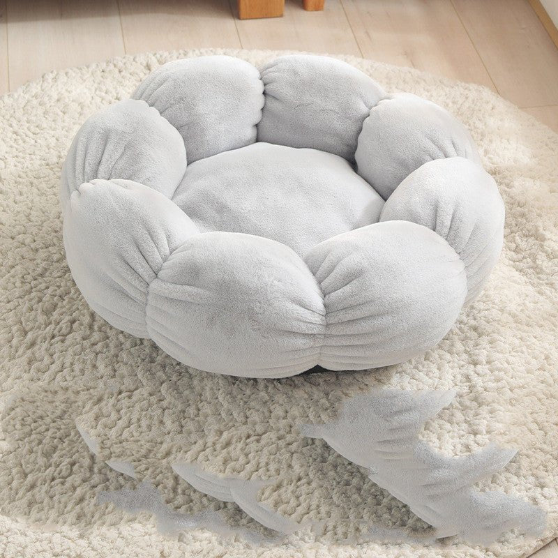 Pet Bed Mat New Pet Soft Dog Cat Blanket Flower Shaped Doghouse | Luxury Home Accessories | Heulog Glow