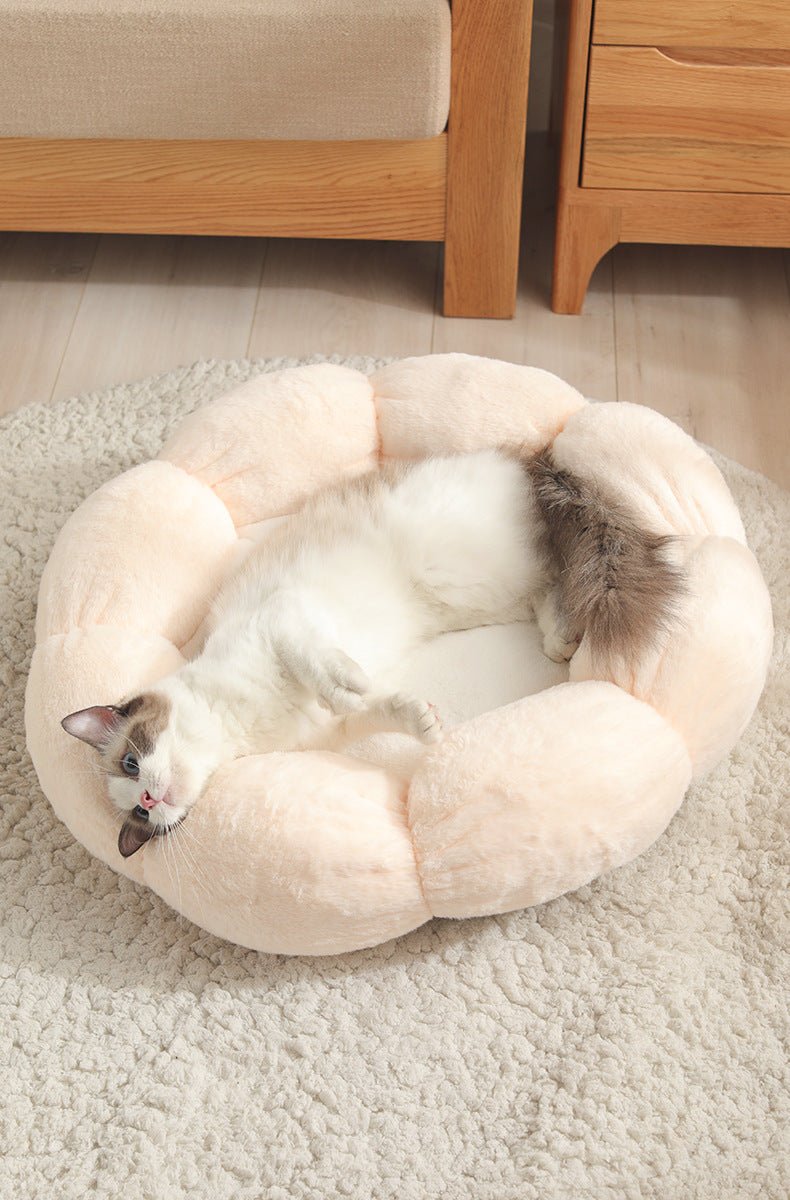 Pet Bed Mat New Pet Soft Dog Cat Blanket Flower Shaped Doghouse | Luxury Home Accessories | Heulog Glow