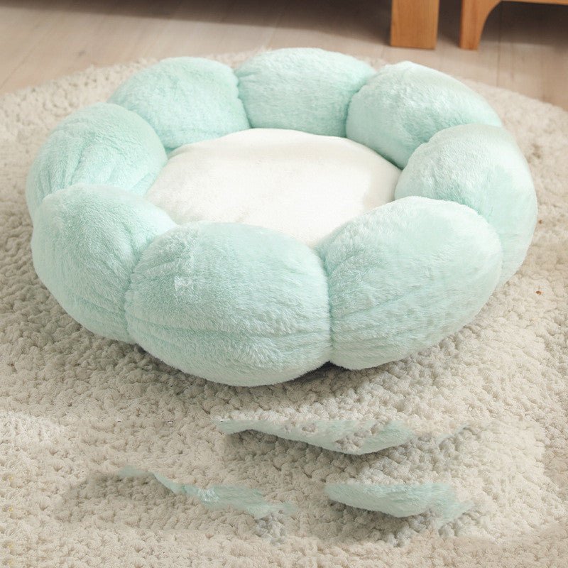 Pet Bed Mat New Pet Soft Dog Cat Blanket Flower Shaped Doghouse | Luxury Home Accessories | Heulog Glow