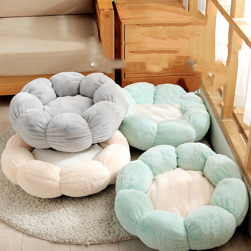 Pet Bed Mat New Pet Soft Dog Cat Blanket Flower Shaped Doghouse | Luxury Home Accessories | Heulog Glow