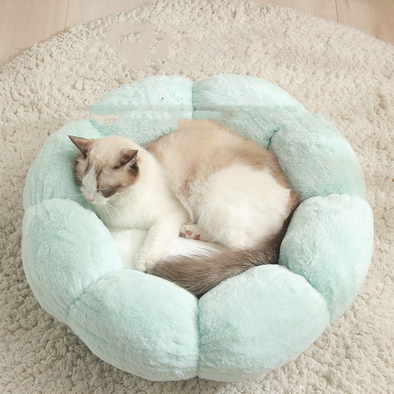 Pet Bed Mat New Pet Soft Dog Cat Blanket Flower Shaped Doghouse | Luxury Home Accessories | Heulog Glow