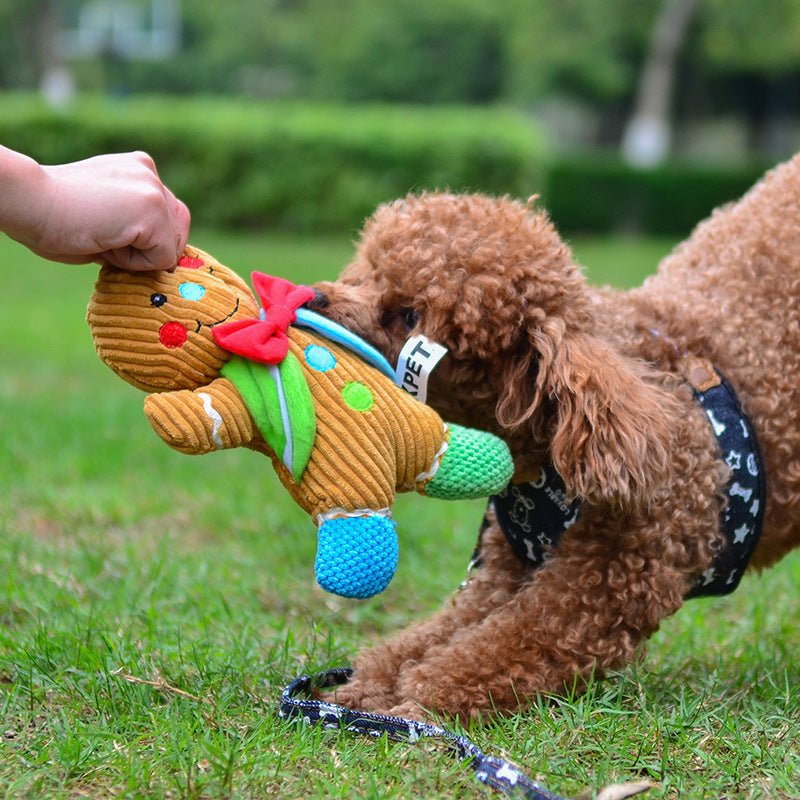 Pet Big Gingerbread Man Christmas Toy | Luxury Home Accessories | Heulog Glow