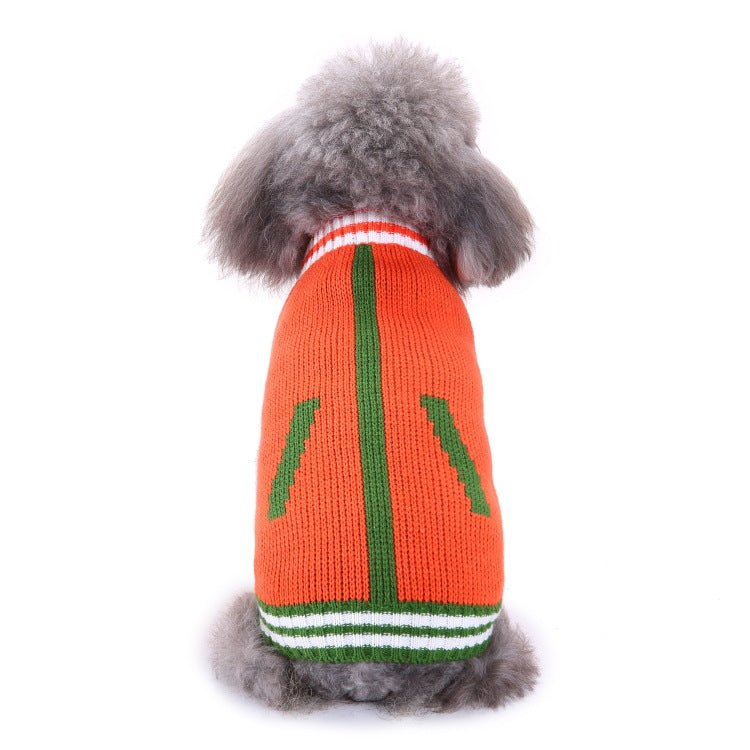 Pet Bone Stripe High Neck Christmas Sweater | Luxury Home Accessories | Heulog Glow
