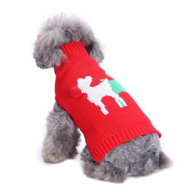 Pet Bone Stripe High Neck Christmas Sweater | Luxury Home Accessories | Heulog Glow