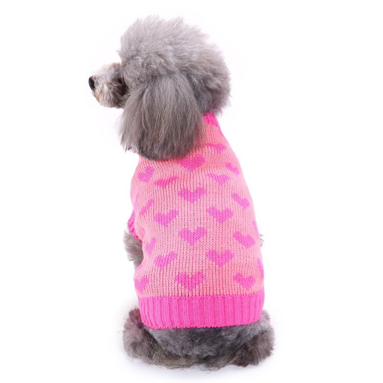 Pet Bone Stripe High Neck Christmas Sweater | Luxury Home Accessories | Heulog Glow