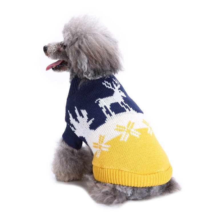 Pet Bone Stripe High Neck Christmas Sweater | Luxury Home Accessories | Heulog Glow