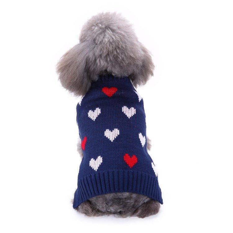 Pet Bone Stripe High Neck Christmas Sweater | Luxury Home Accessories | Heulog Glow