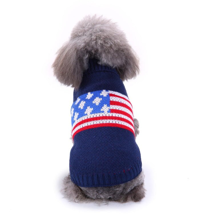 Pet Bone Stripe High Neck Christmas Sweater | Luxury Home Accessories | Heulog Glow