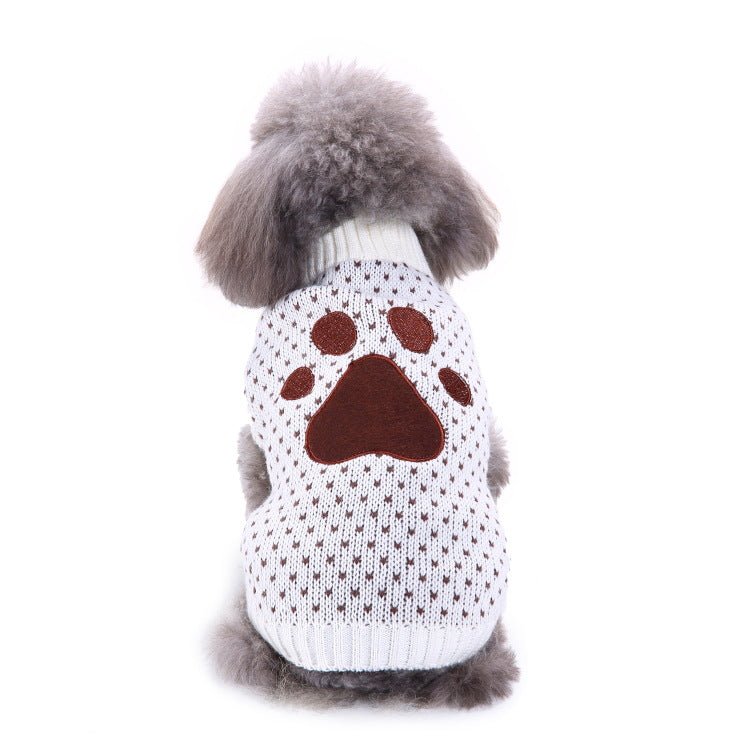 Pet Bone Stripe High Neck Christmas Sweater | Luxury Home Accessories | Heulog Glow
