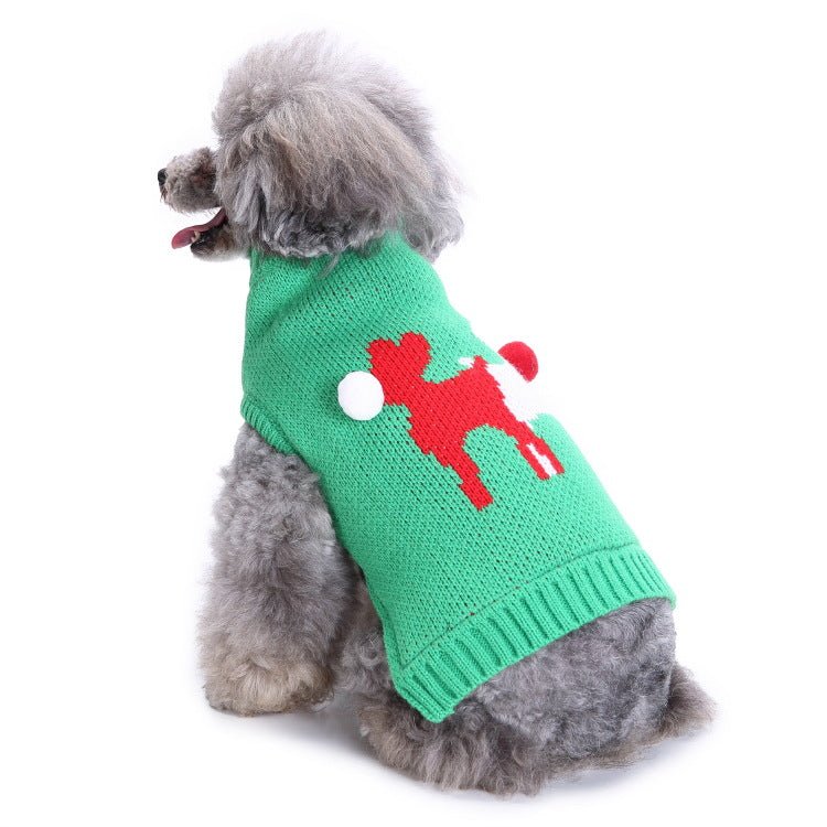 Pet Bone Stripe High Neck Christmas Sweater | Luxury Home Accessories | Heulog Glow