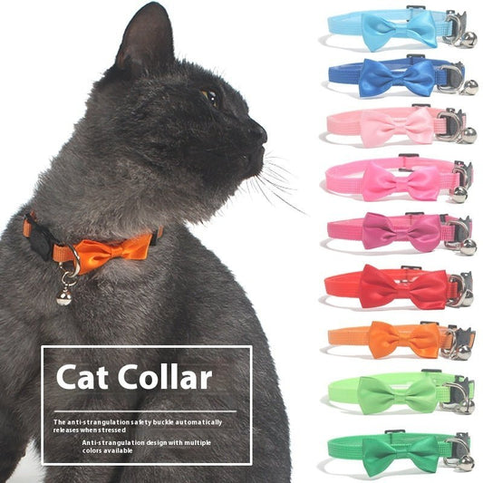Pet Bow Collar Nylon Ribbon Multi-color Adjustable With Bell Pet Decorations | Luxury Home Accessories | Heulog Glow