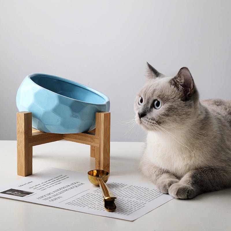 Pet bowl oblique mouth cat bowl food bowl dog bowl method bucket food bowl | Luxury Home Accessories | Heulog Glow