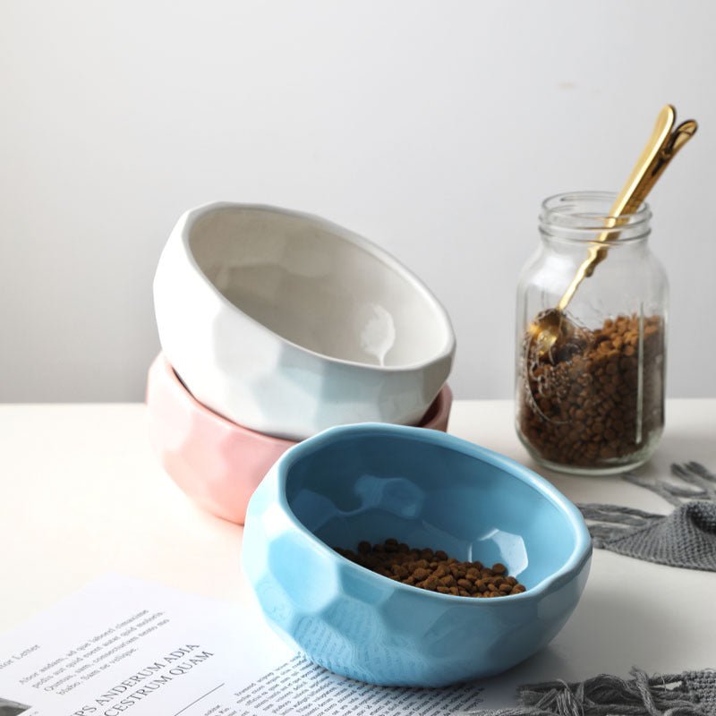 Pet bowl oblique mouth cat bowl food bowl dog bowl method bucket food bowl | Luxury Home Accessories | Heulog Glow