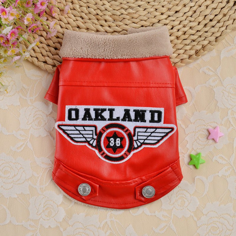 Pet Casual Embroidery Leather Dog Clothes | Luxury Home Accessories | Heulog Glow