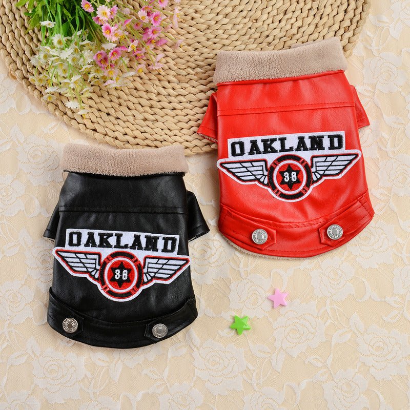 Pet Casual Embroidery Leather Dog Clothes | Luxury Home Accessories | Heulog Glow