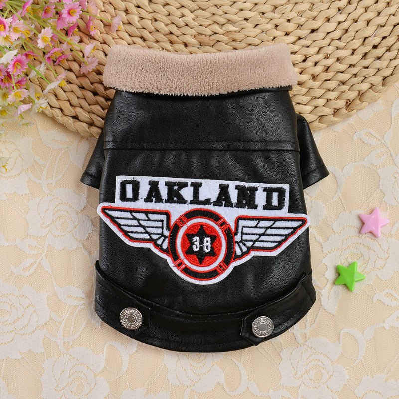 Pet Casual Embroidery Leather Dog Clothes | Luxury Home Accessories | Heulog Glow