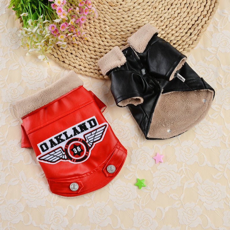 Pet Casual Embroidery Leather Dog Clothes | Luxury Home Accessories | Heulog Glow