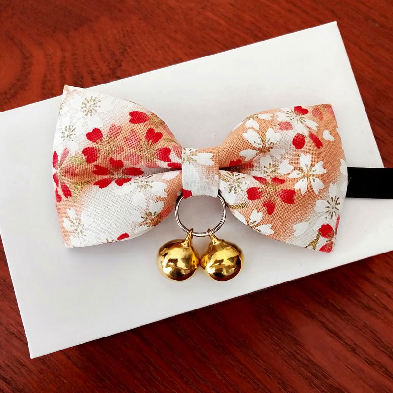 Pet Cat Bow Tie Handmade Collar Bell Identity Tag | Luxury Home Accessories | Heulog Glow