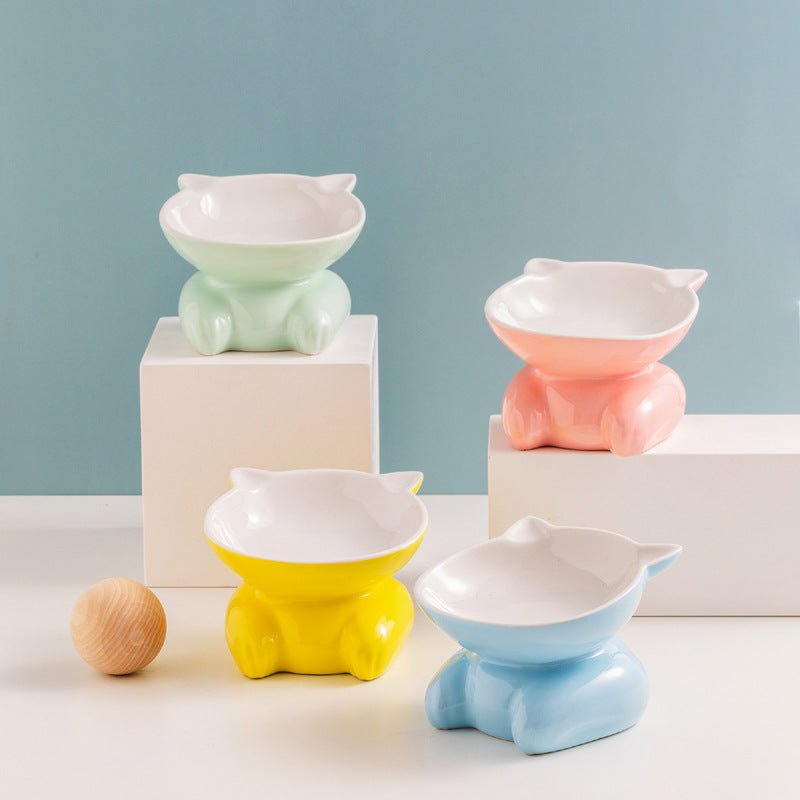 Pet cat bowl cartoon small q bowl | Luxury Home Accessories | Heulog Glow