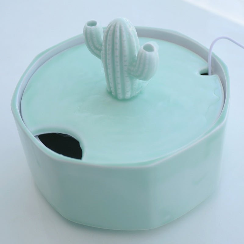 Pet Cat Ceramic Automatic Circulating Electric Active Water Dispenser | Luxury Home Accessories | Heulog Glow